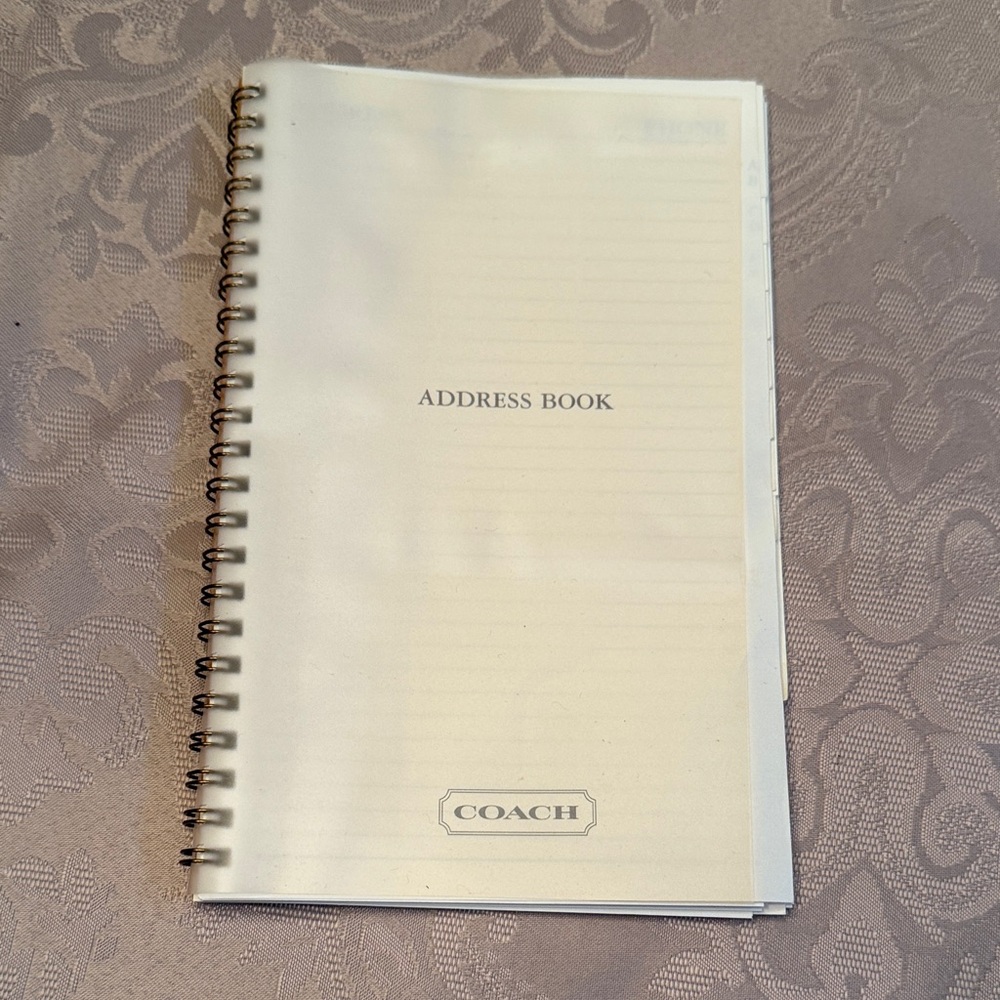Coach Cream Address Book refill